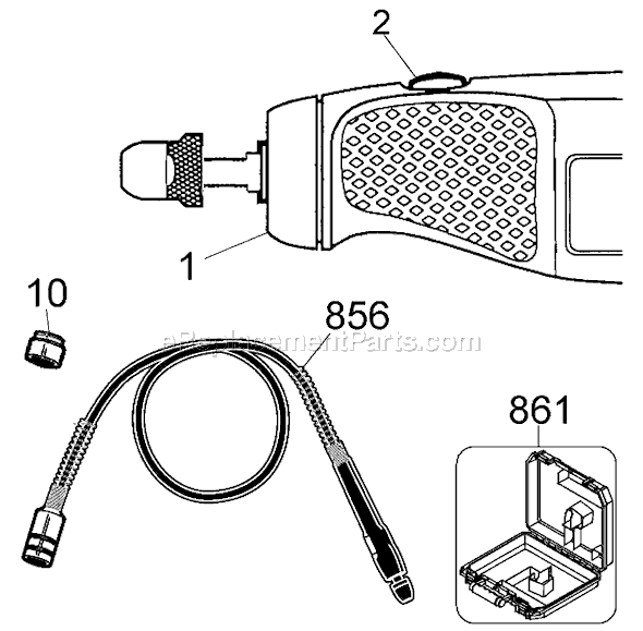 Page A Diagram and Parts List for RT560KF Type 3 Black and Decker Multi-Tool